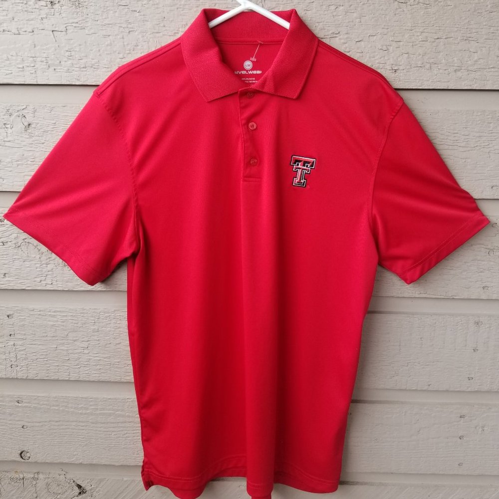 Texas Tech Level wear Sport Team Polo Golf Shirt Men soft Material Size M